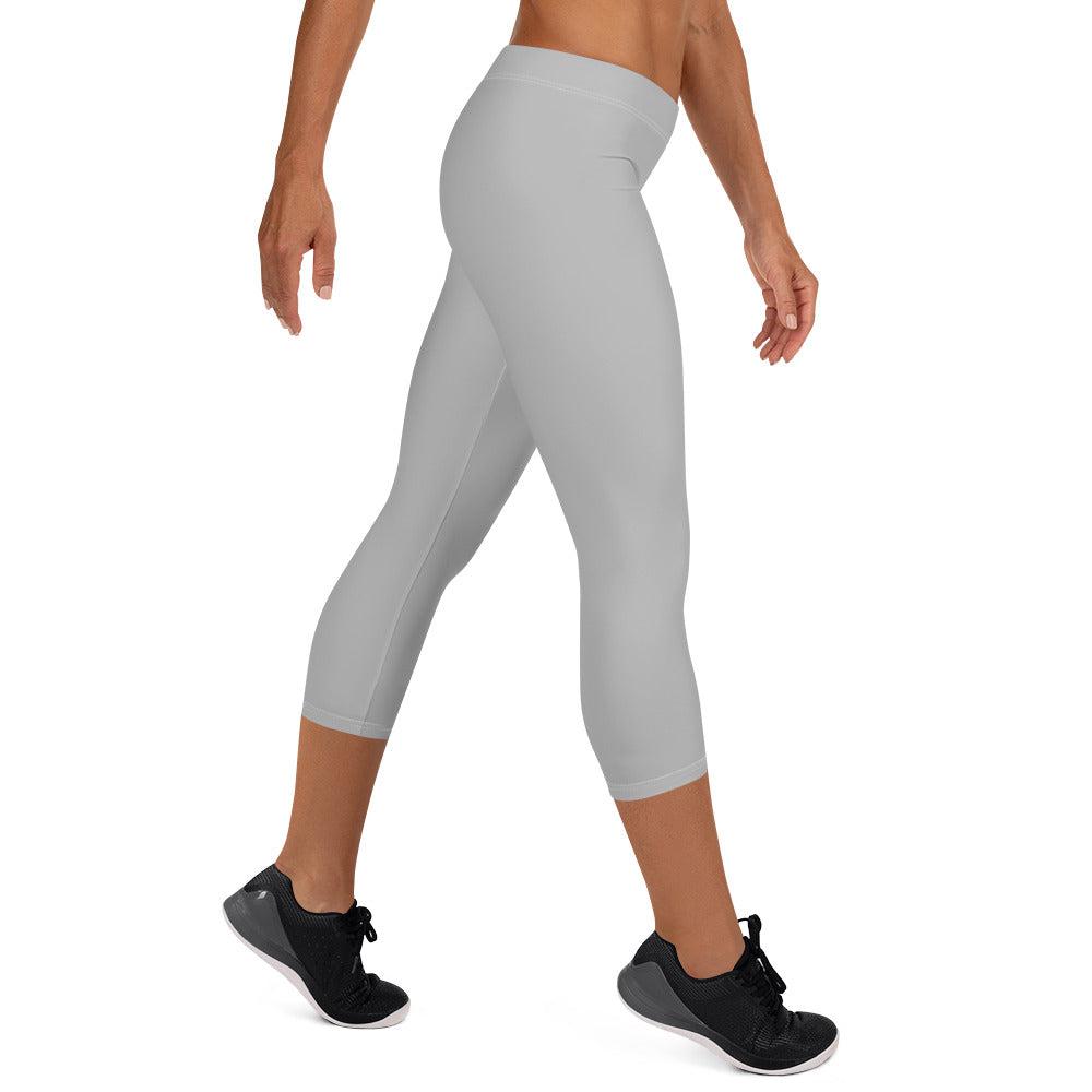 Silver Print Capri Leggings